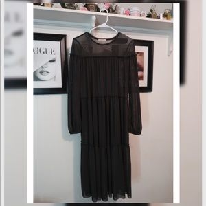 Beautiful sheer forest green dress !